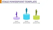 Creative Stage PowerPoint Template In Multicolor Slide