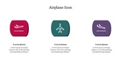 Customized Airplane Icon PPT Presentations Designs