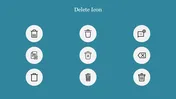 Effective Delete Icon PPT Slide Template Presentation