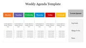 Editable Weekly Agenda Template Presentation