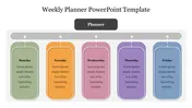 Agenda Weekly Planner PowerPoint Template Slide