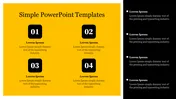 Simple PowerPoint Templates With Agenda Model Presentation