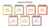 Attractive Aesthetic Schedule Presentation PowerPoint