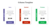 Attractive Column Template Presentation PowerPoint