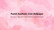 Pastel aesthetic wallpaper featuring a soft pink watercolor background with placeholder text area.