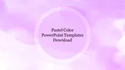 Soft light purple and pink pastel-colored background with a circular design and title text.