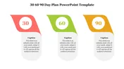 Attractive 30 60 90 Day Plan PowerPoint Template Slide