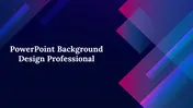 PowerPoint background slide featuring a dark blue base with pink, purple, and blue geometric overlays and text.