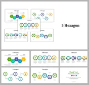 Awesome 5 Hexagon PowerPoint And Google Slides Templates