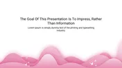 Aesthetic slide design with a white background, pink waves at the bottom, and a black title placed in a white background.