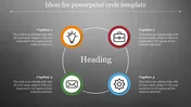 PowerPoint Cycle Template and Google slides With Dark Background