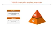 Effective Triangle PowerPoint Template In Orange Color