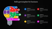  Bulb PPT and Google Slides  Template Puzzle Icons presentation