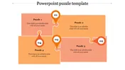 Modern Puzzle PowerPoint Template With Orange Color 