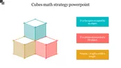 Cube Math Strategy PowerPoint PPT Template with Cube Designs