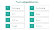 PowerPoint Agenda Template for Structured Presentations