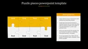 Puzzle Pieces PowerPoint Template With Dark Background