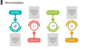 Multicolor Color SWOT Template For Presentation-Four Nodes