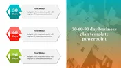 30 60 90 Day Business Plan Template PowerPoint-Hexagon Shape