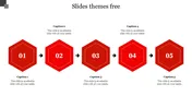 Successive Hexagon Slides Theme Free PowerPoint Presentation