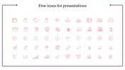 Free Icons For Presentations PowerPoint Template Slide