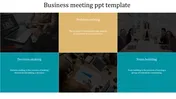 A Three Noded Business Meeting PPT Template Presentation