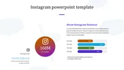 Instagram-themed template with infographic elements, cloud graphics, and placeholder text for business insights.