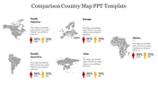 World map comparison slide with regional demographics showing 80% female and 20% male distribution across continents.