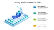 Four Node Delivery Service PowerPoint Slide