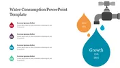 Four Node Water Consumption PowerPoint Template