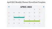 Best April 2022 Monthly Planner PowerPoint Template