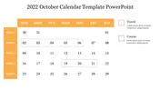 Creative 2022 October Calendar Template PowerPoint