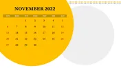 November 2022 PowerPoint Calendar Template and Google Slides