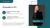 Editable Resume Profile Presentation PowerPoint Slide