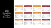 Best Calendar 2022 Presentation Template Free Download