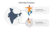 Amazing India Map Template PowerPoint Presentation Slide