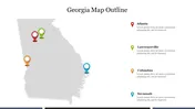 Effective Georgia Map Outline Presentation PPT Slide 