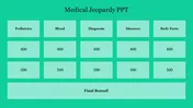 Amazing Medical Jeopardy PPT PowerPoint Template Slide