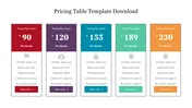 Best Pricing Table Template Download Presentation Slide 