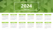 Calendar PPT And Google Slides Template With Green Color