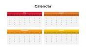 Customizable Calendar PPT And Google Slides Template