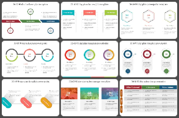 30-60-90 day Powerpoint Templates