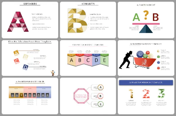 Alphabets Powerpoint Templates