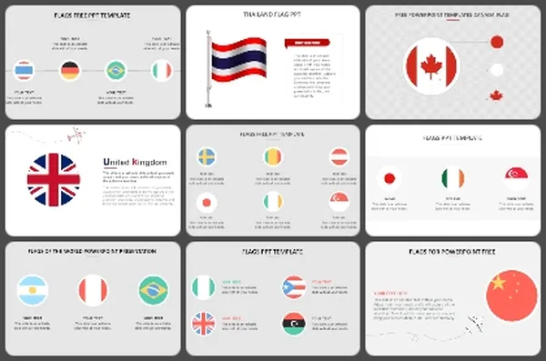 Country Flags Powerpoint Templates