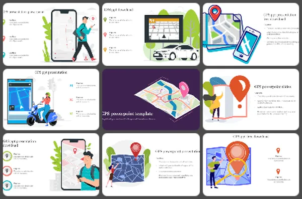 GPS Navigator Powerpoint Templates