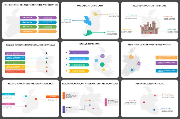 Ireland Map Powerpoint Templates