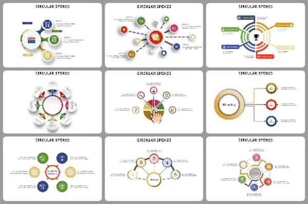 Circular - Spokes Powerpoint Templates