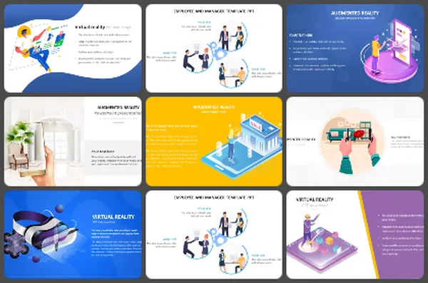 virtual and augmented reality Powerpoint Templates